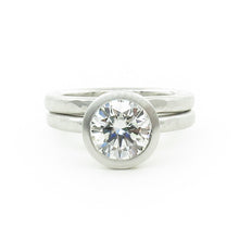 Load image into Gallery viewer, Moissanite and Peek-A-Boo Engagement Ring