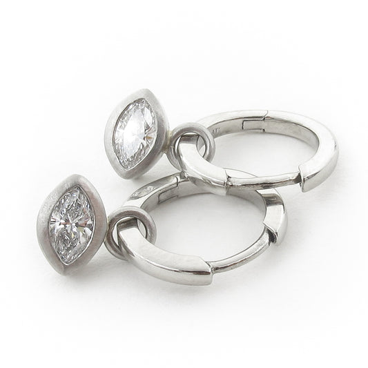 Marquis Diamond and Hoop Earrings