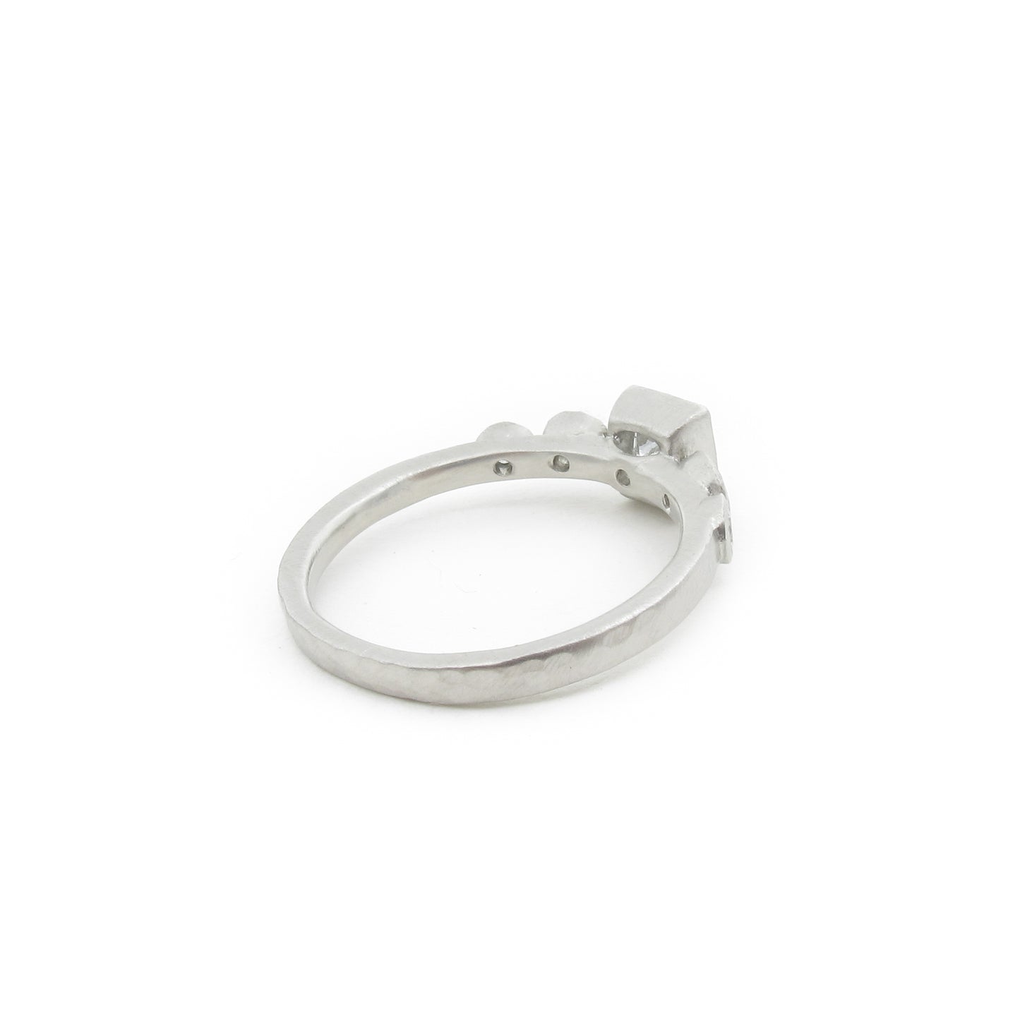 Bezel set diamond five stone ring