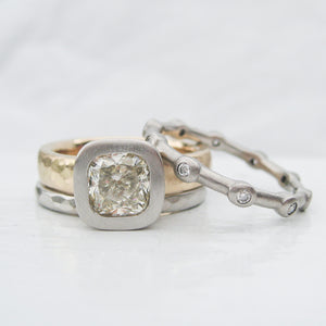 Modern diamond eternity ring, 10 stone bezel eternity band, minimalist stacking diamond band