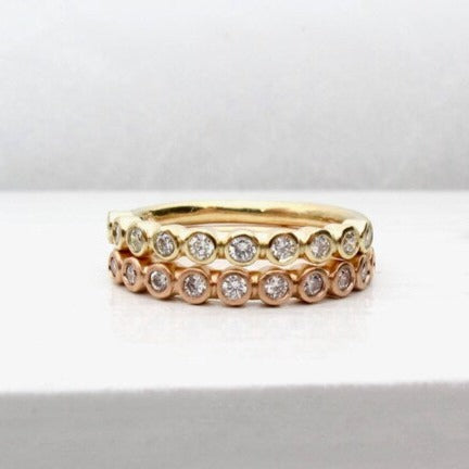 Bezel Set Diamond Stacking band