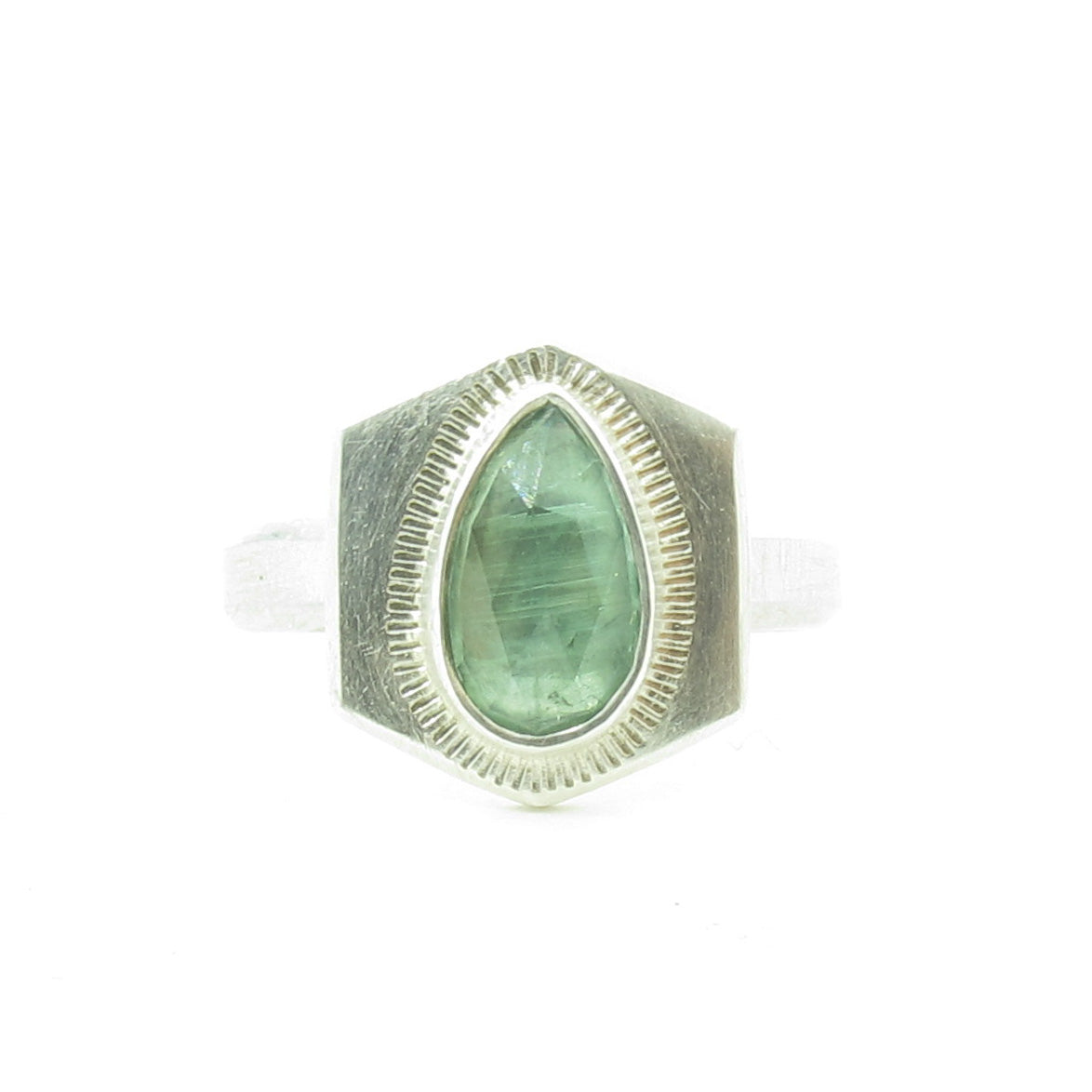 Kyanite rose cut and sterling silver rings