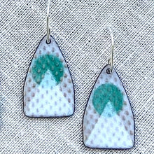 Load image into Gallery viewer, SALE Vitreous enamel and sterling silver earrings
