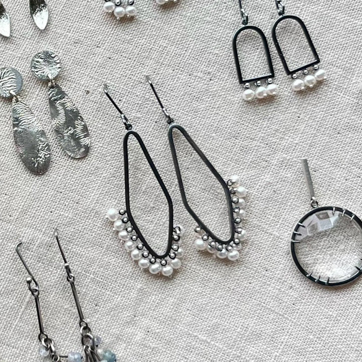 Sterling Silver and Pearl Earrings