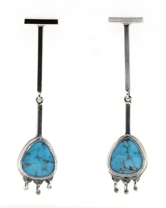 Egyptian Turquoise Bar Earrings