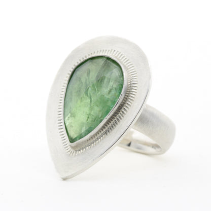 Rose Cut Kyanite Shield Ring