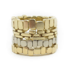 Load image into Gallery viewer, Tumbling Blocks Wedding Band in Gold or Platinum