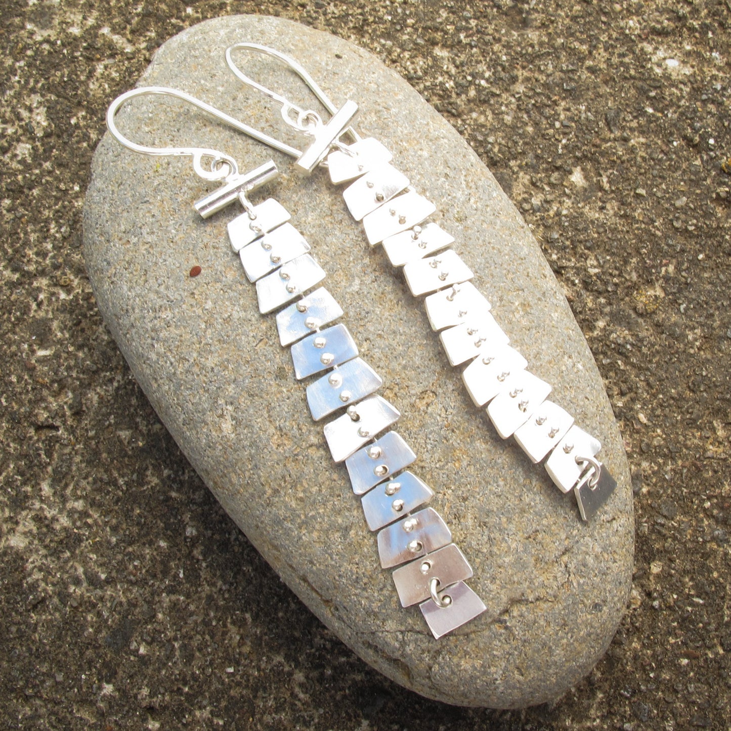 Sterling Silver Scales Earrings