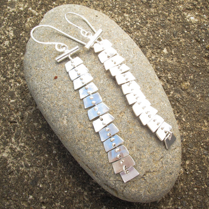 Sterling Silver Scales Earrings