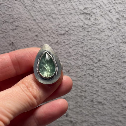 Rose Cut Kyanite Shield Ring