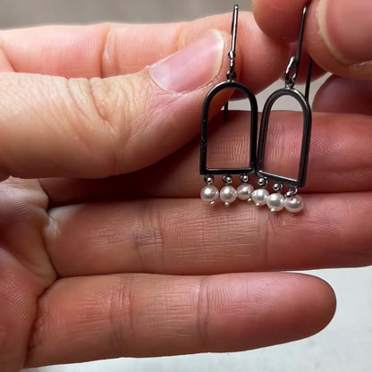 Sterling Silver and Pearl Earrings