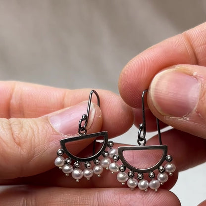 Sterling Silver and Pearl Earrings