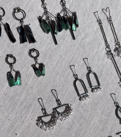 Verdigris Drop Earrings