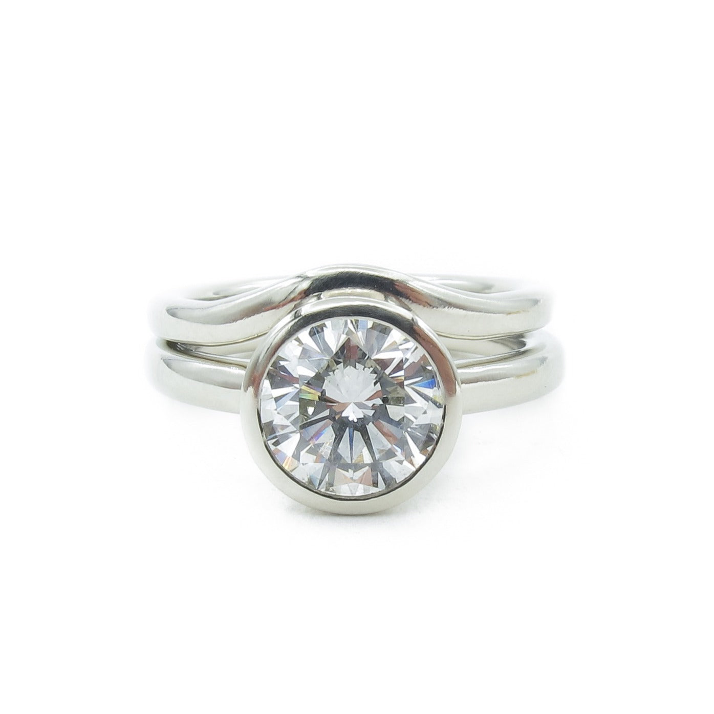 Super Low Profile Bezel Solitaire Setting Semi-Mount