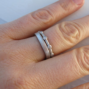 Modern diamond eternity ring, 10 stone bezel eternity band, minimalist stacking diamond band