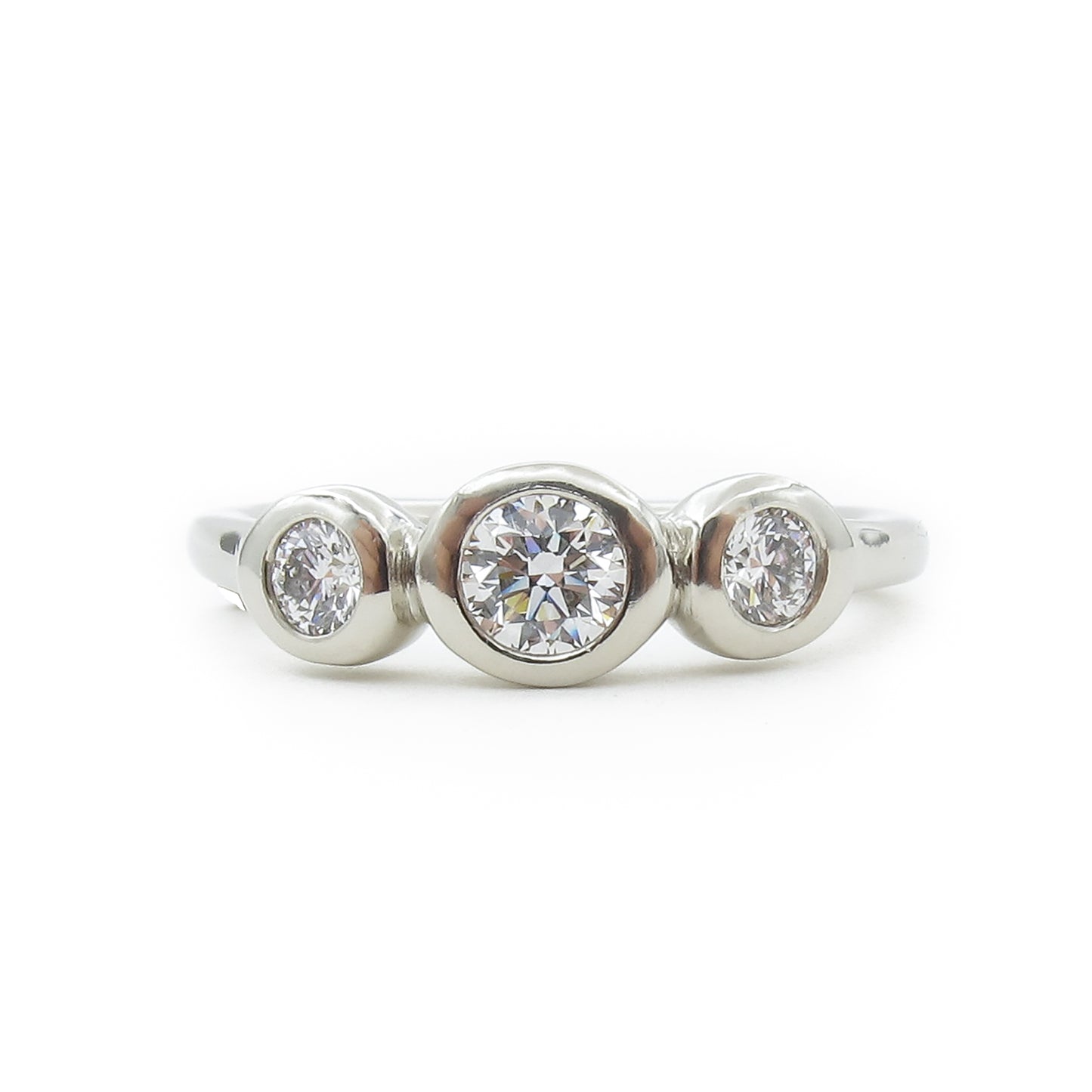 Diamond three stone ring