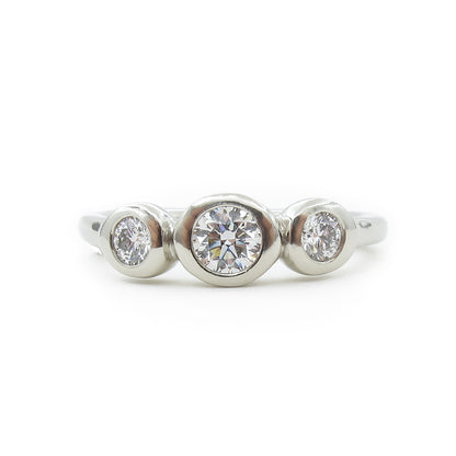 Diamond three stone ring