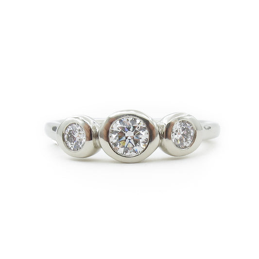 Diamond three stone ring