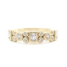 Load image into Gallery viewer, Multistone Textured Diamond Band