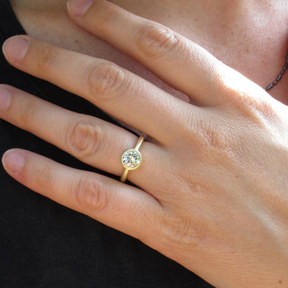 Super Low Profile Bezel Solitaire Setting Semi-Mount