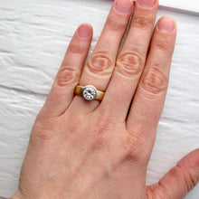 Load image into Gallery viewer, Wide Band Dual Metal Engagement Ring or Right Hand Ring