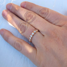 Load image into Gallery viewer, Bezel set diamond bubble eternity ring