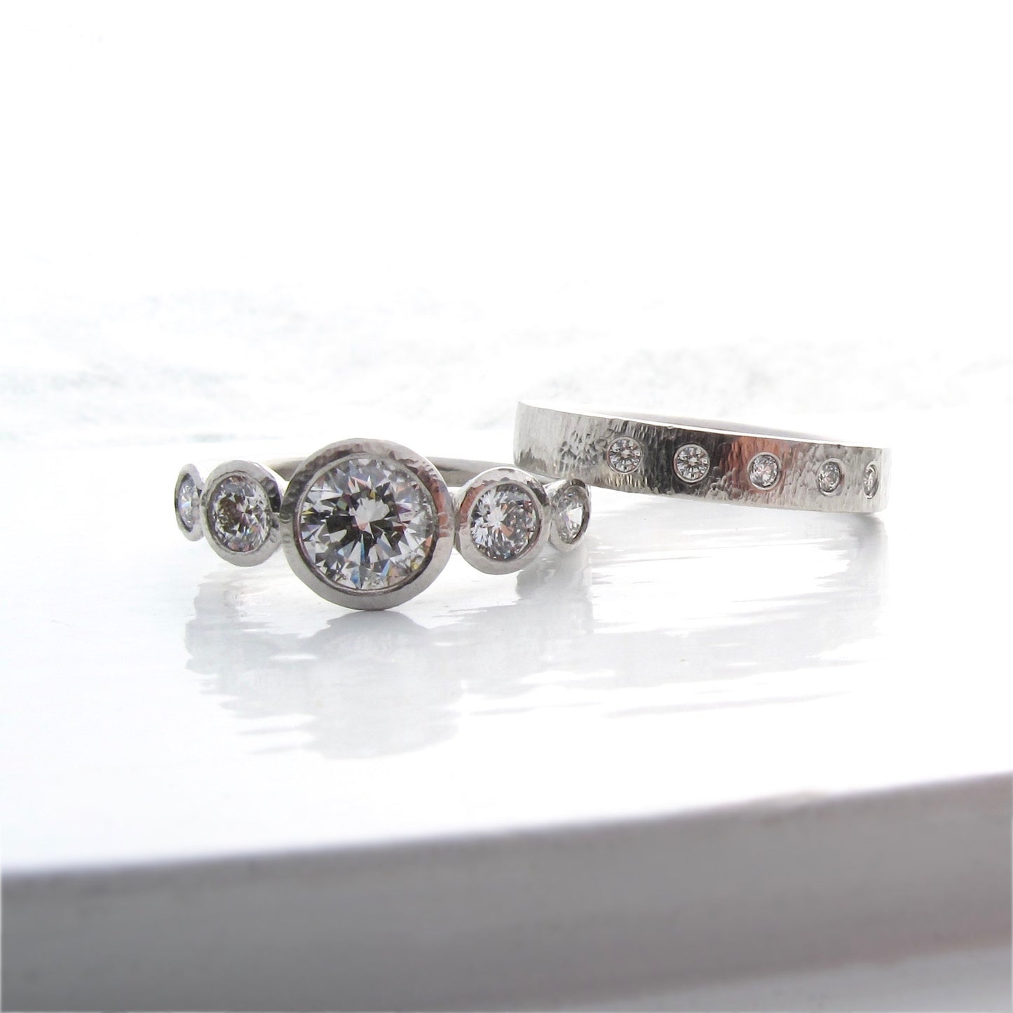 Platinum and Diamond Five Stone Ring