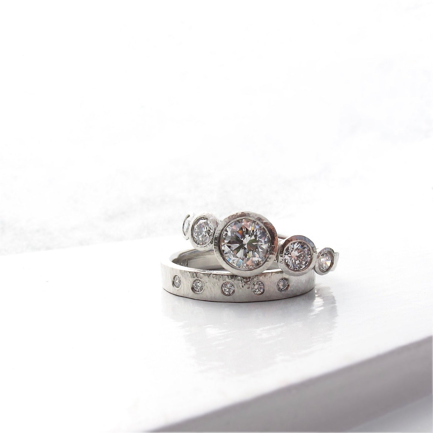 Platinum and Diamond Five Stone Ring