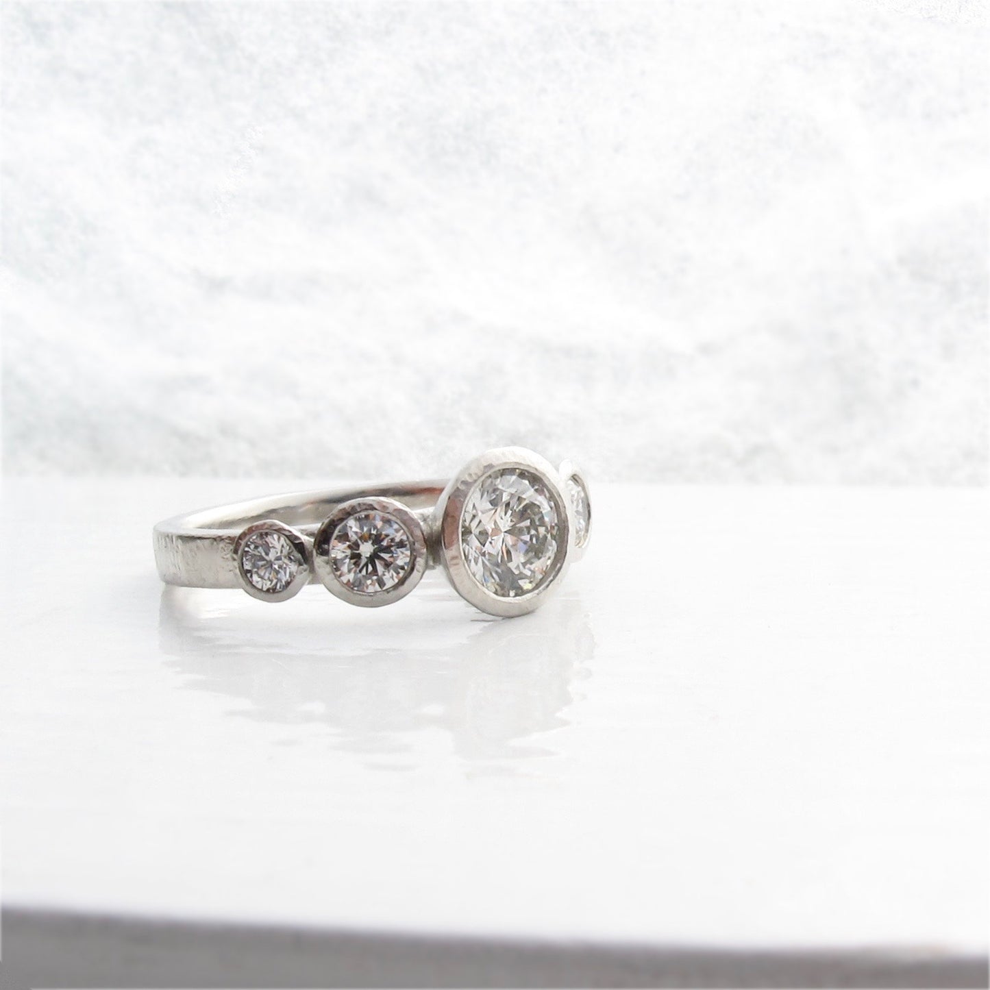 Platinum and Diamond Five Stone Ring