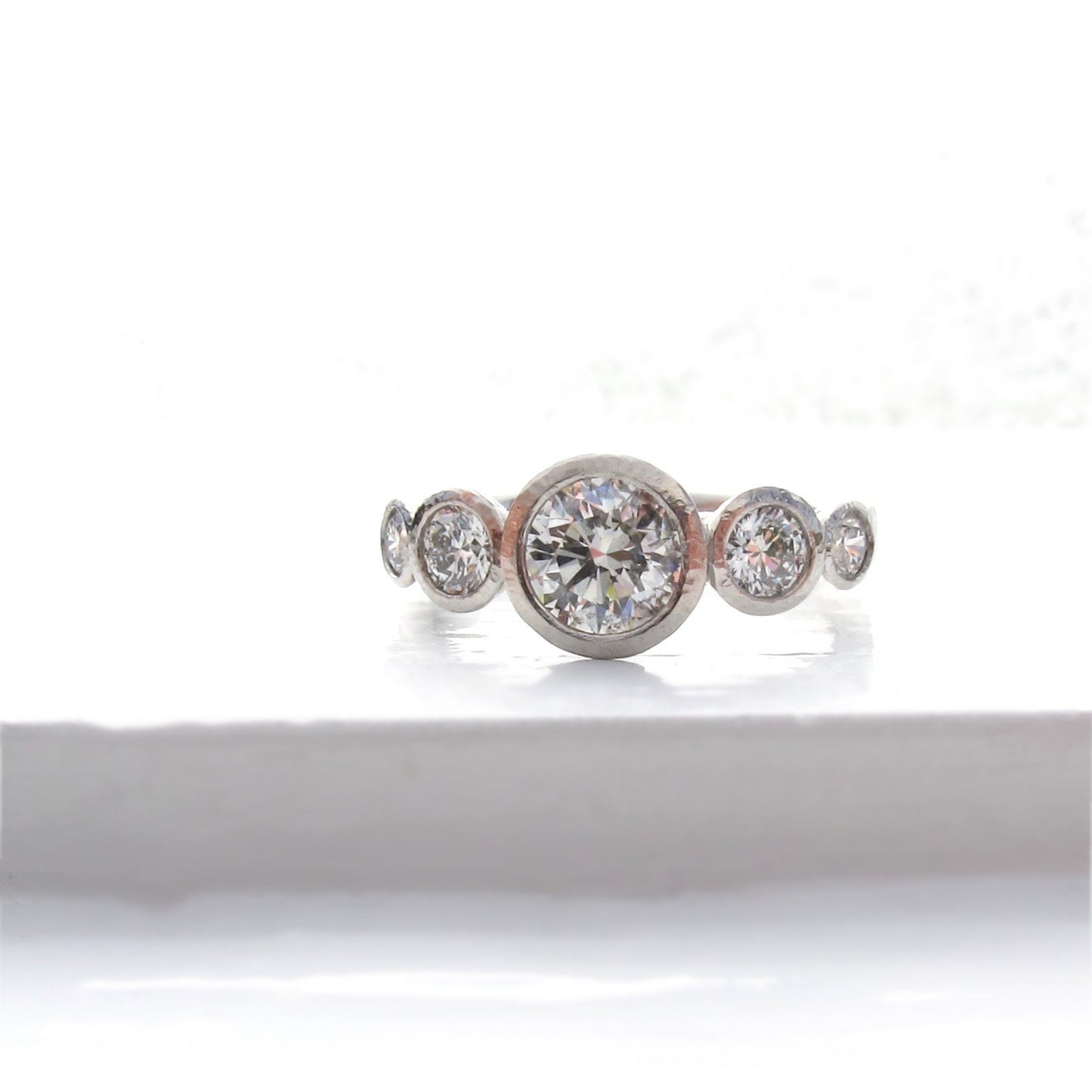 Platinum and Diamond Five Stone Ring