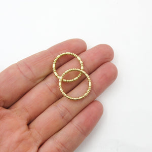 Slender segmented wedding band, slim gold stacking band