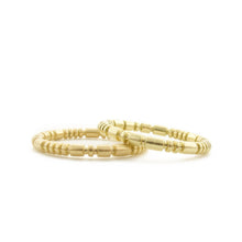 Load image into Gallery viewer, Slender segmented wedding band, slim gold stacking band