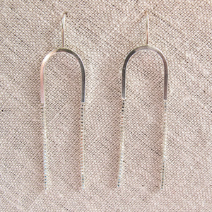 Sterling silver chain earrings
