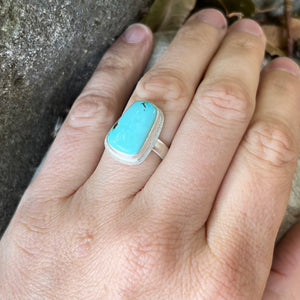Blue Moon Turquoise and sterling silver ring