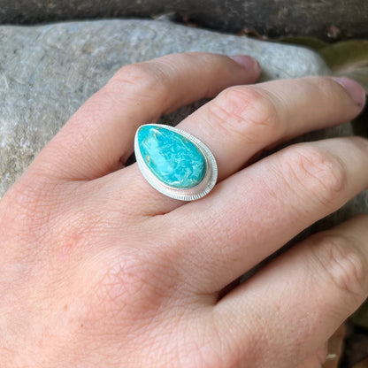 Slaughter Mine Turquoise and sterling silver ring