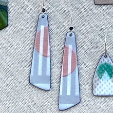 Load image into Gallery viewer, Vitreous enamel and sterling silver earrings