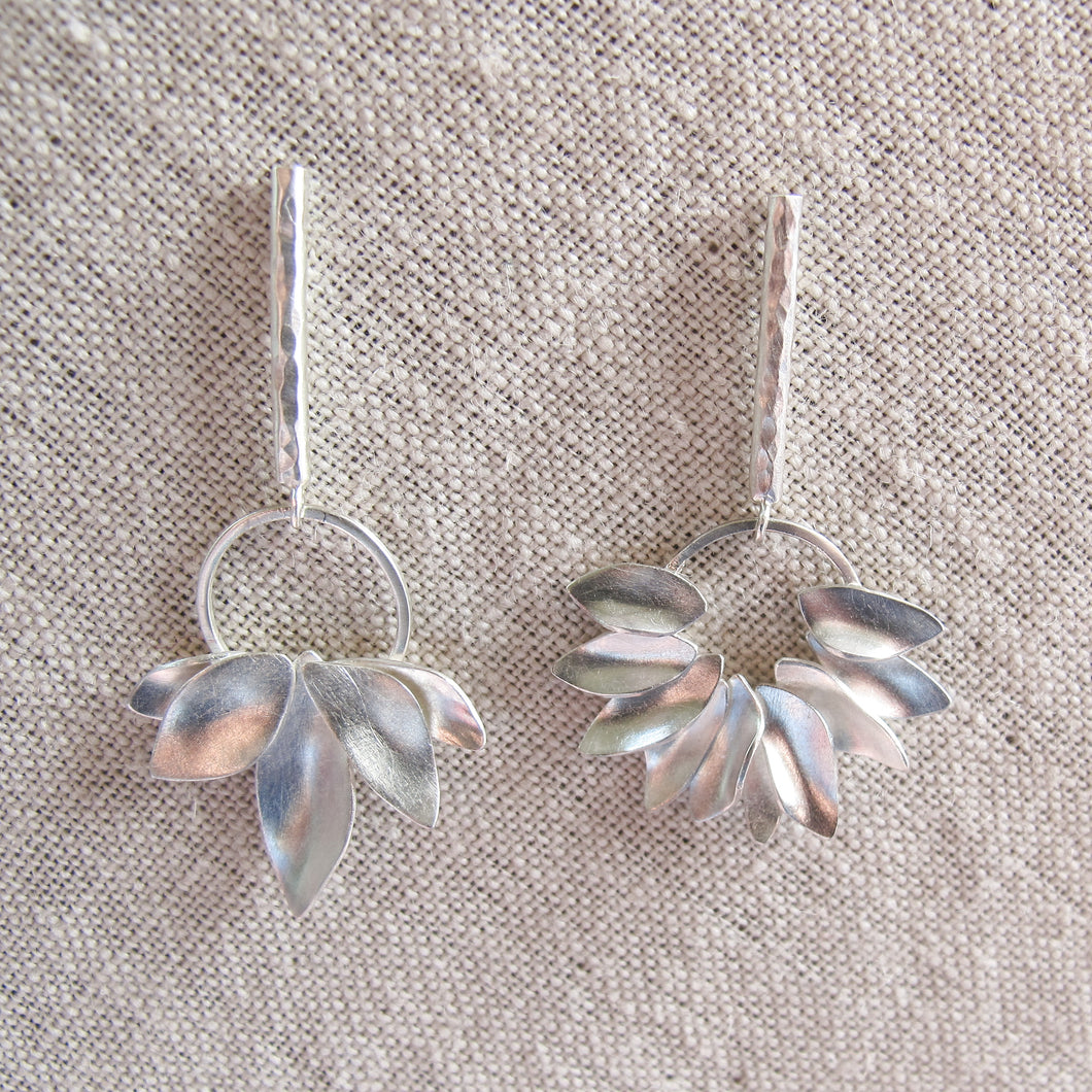 Sterling silver garland earrings