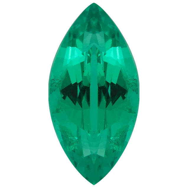 Lab grown marquis cut emerald