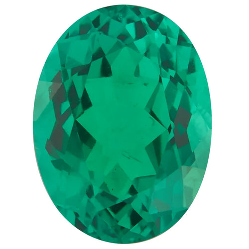 Lab grown oval emerald